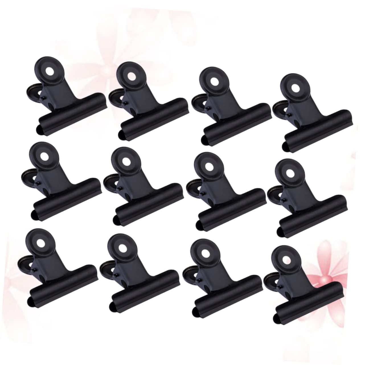 Lot de 2 Pinces à Reliure en Métal Noir de 38 Mm Solides à Ressort pour Le Bureau Le Rangement de Notes La Papeterie 30 Pièces