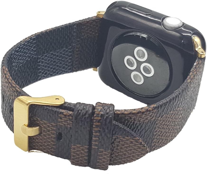 MeShow TCSHOW 44mm 42mm Tartan Plaid Style Replacement Strap Wrist Band Watch Band with Metal Adapter Compatible for Apple Watch Series 4 3 2 1(Not fit for 38mm/40mm Apple Watch)