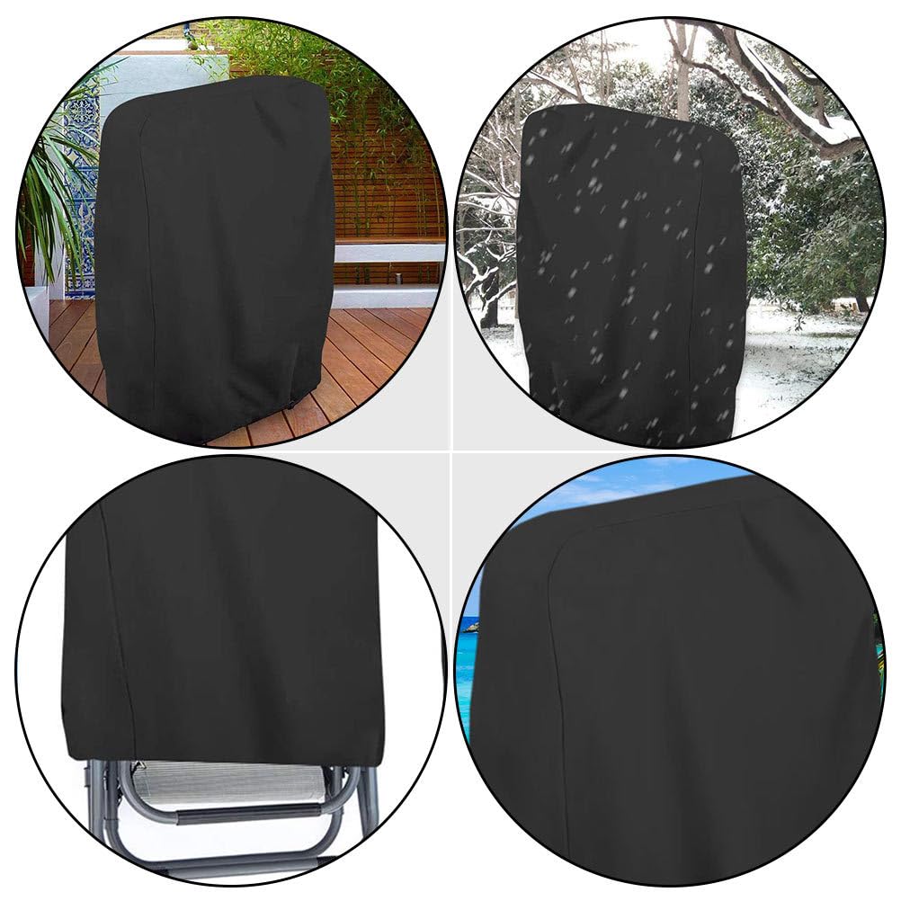 Housse de Chaise de Jardin Imperméable en Tissu Oxford 110x71x34cm, Couverture Extérieure Anti-poussière pour Mobilier de Jardin Balcon ou Terrasse