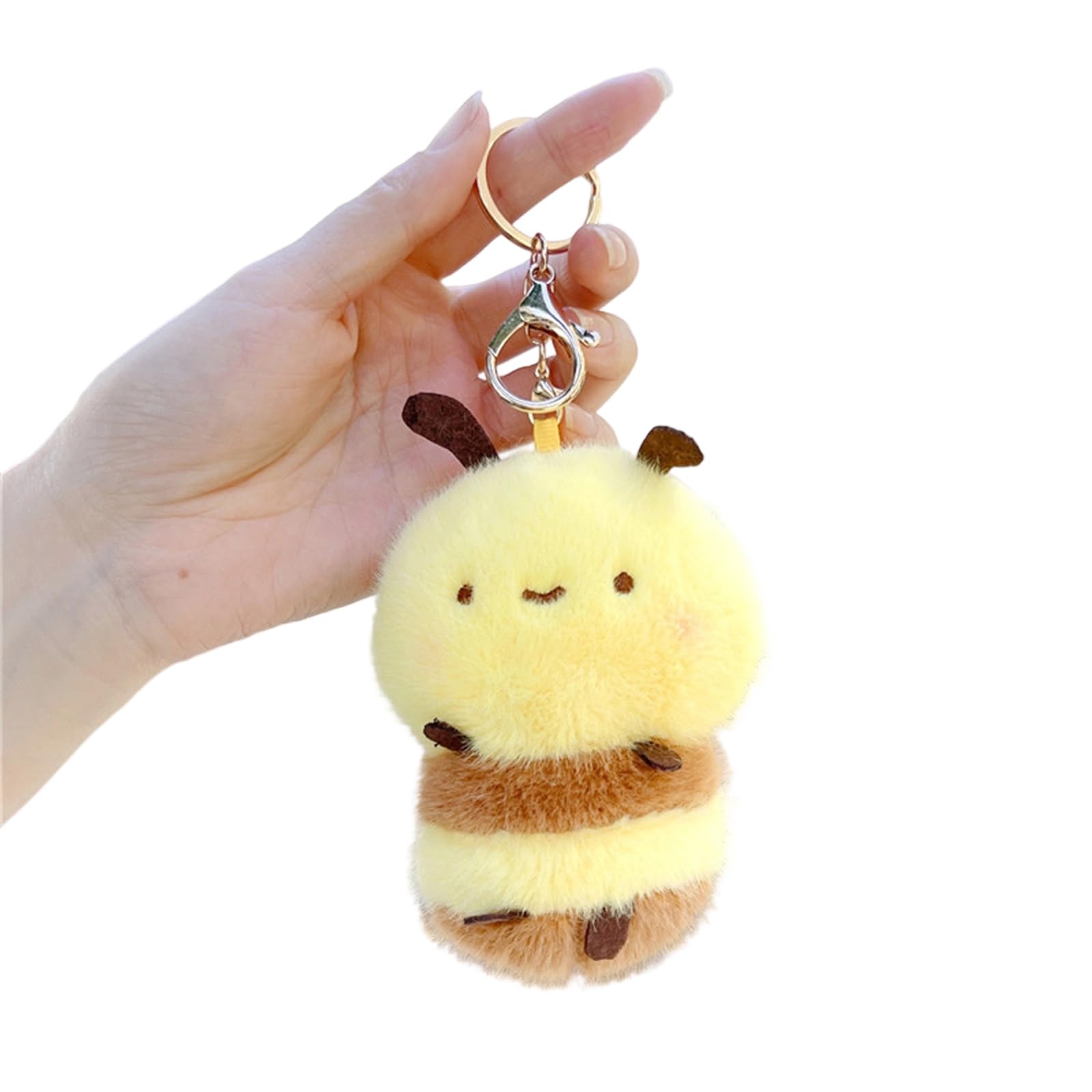 Bees Plush Keyring Soft Stuffed Animal Keychain Handmade Bag Decoration Fashion Accessories For Women Kids Handmade Keychain Charm
