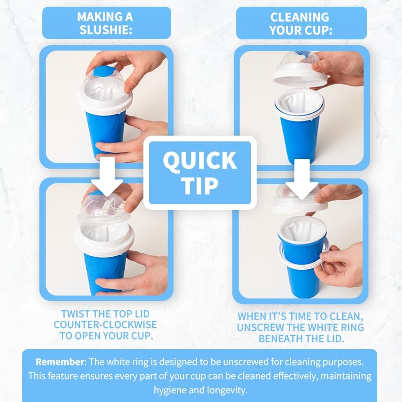 Miniatura 6 de SLUSH MASTERS - Vaso para hacer granizados, paquete de 3, congelado rápido, magia refrescante, taza de hielo, helado, batidora para familiares y