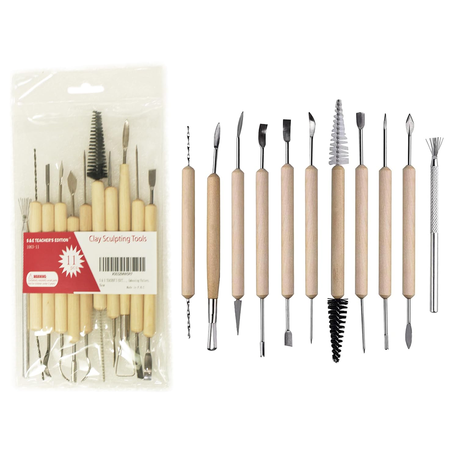 S &amp; E TEACHER'S EDITION 11 Pcs Pottery &amp; Clay Sculpting Tools