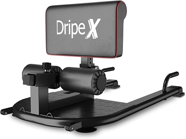Dripex Deep Squat Machine Multi-Function Sissy Squat Fitness Equipment Core Workout Training Sit Up & Push Up Leg Exercise, with Anti-Skid Measures, Soft PU Cover, Handy Wheels