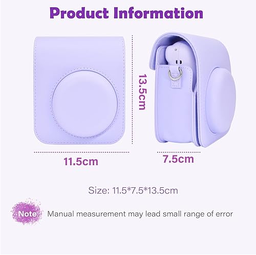 Miniatura 3 de MUZIRI KINOKOO Funda protectora para Fuji Instax Mini 12, funda protectora para Fujifilm Instax Mini 12 bolsa de transporte de color sólido Bolsa de