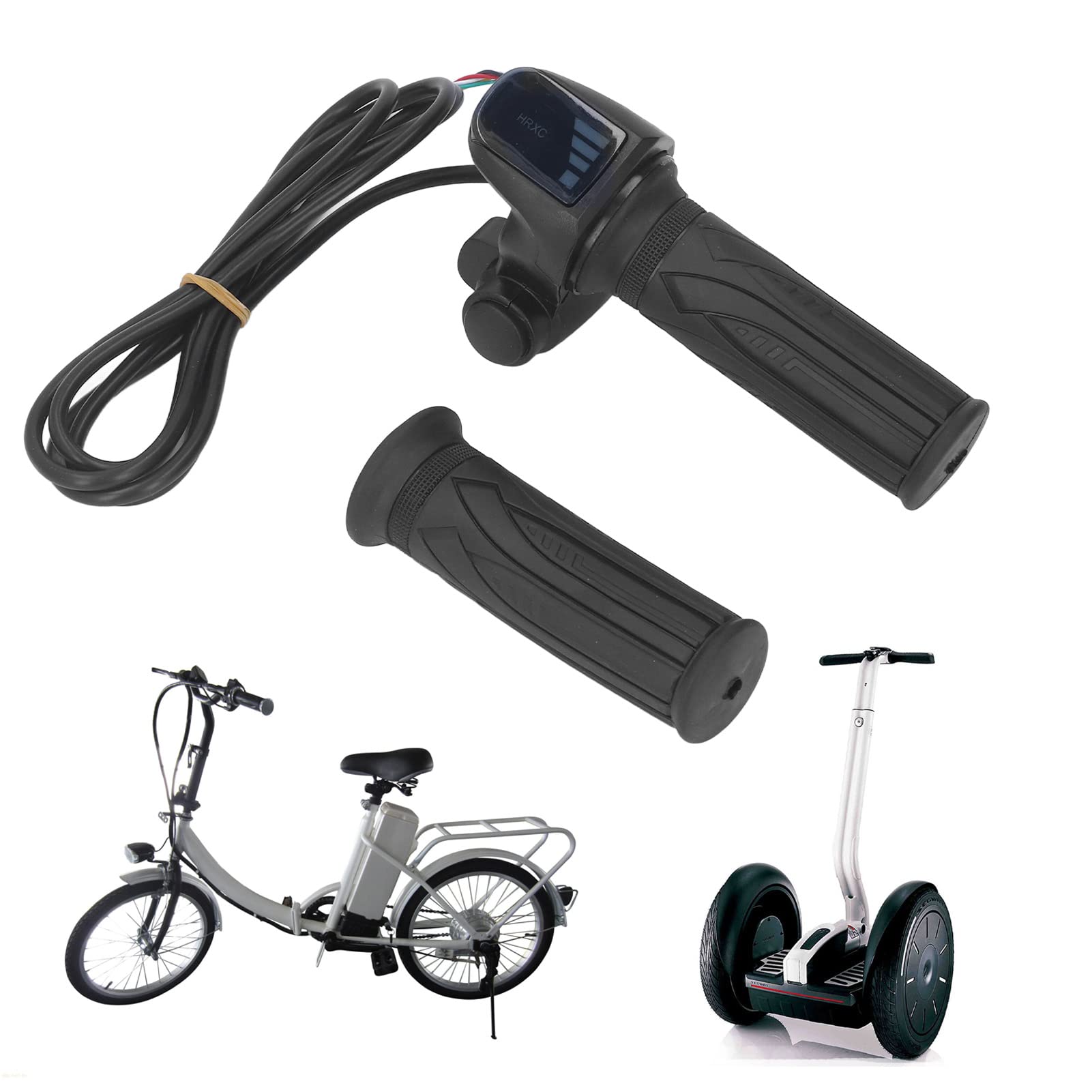 1 paire de poignées d'accélérateur pour guidon de vélo électrique 48 V avec induction IC