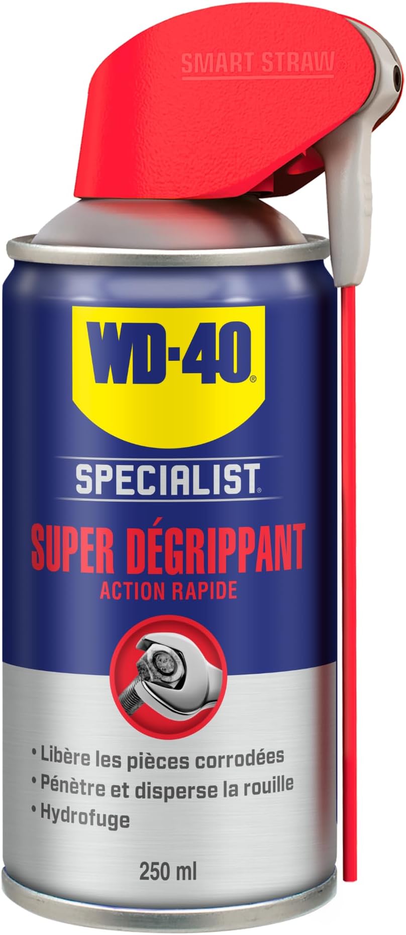 • Special Penetrant • Double Position Spray • Immediate Efficiency • Quickly and Easily Loosens Parts • Water Resistant • Compatible with All Metals • 250 ml