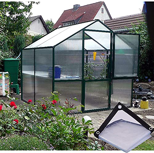 Lona transparente resistente 1x1m impermeable con ojales para lluvia 8