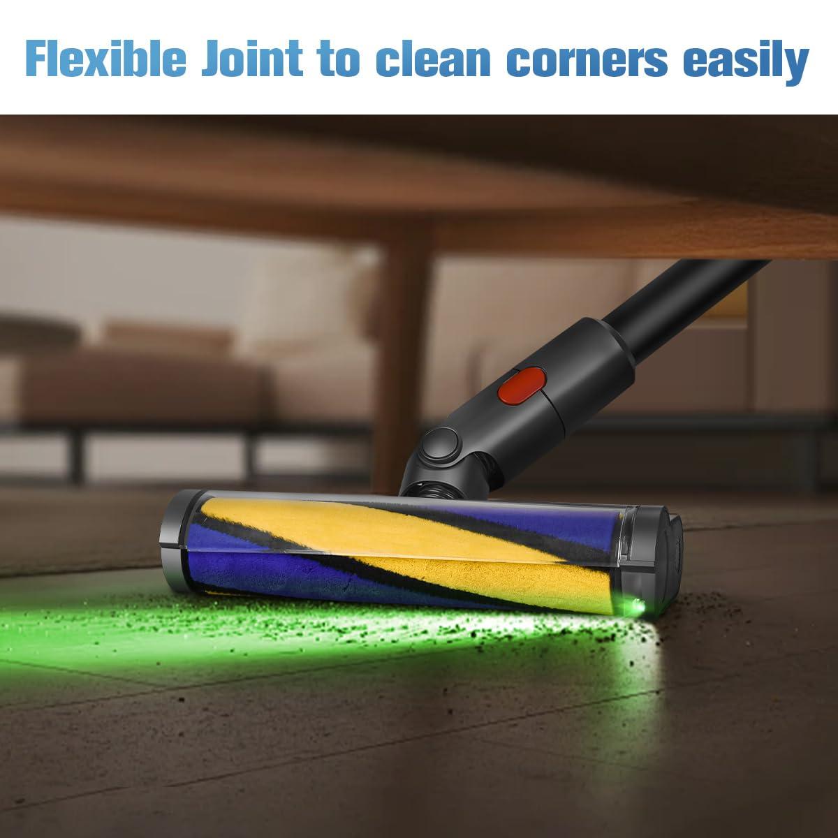 Brosse pour Dyson V10 V11 V7 V8 | Tête de Brosse à Rouleau, Lumières LED, Révèle la Poussière Invisible, Adaptée aux Planchers Durs