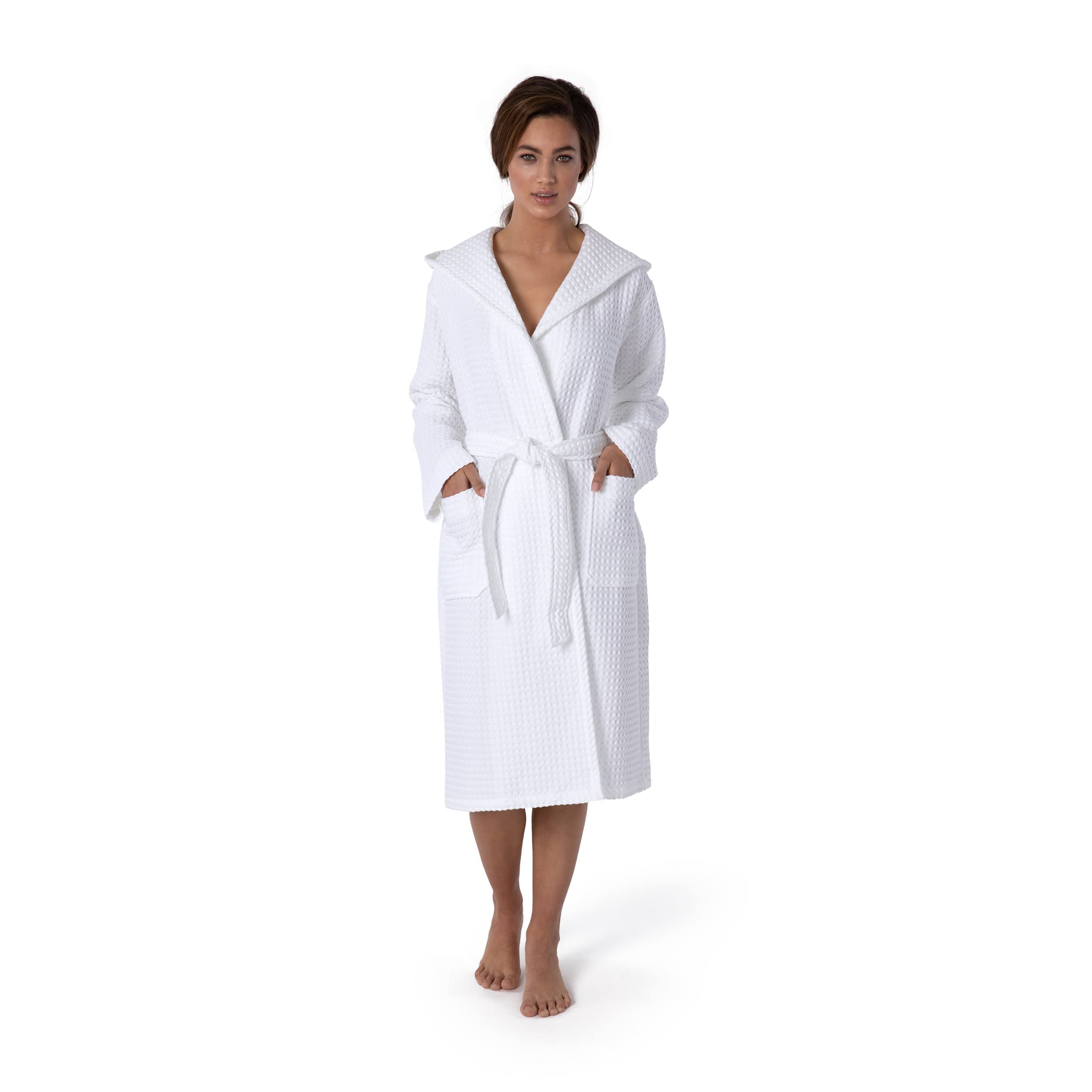 Möve - Albornoz con Capucha, algodón, Blanco, Large