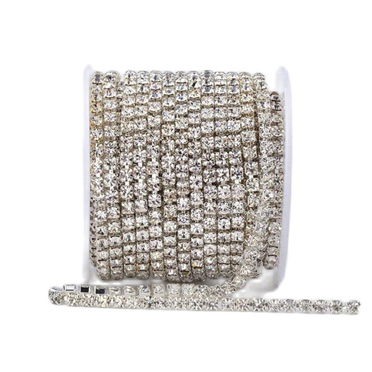 Chaîne strass cristal de 10 yards SS10 avec griffe d'or pour couture de robe