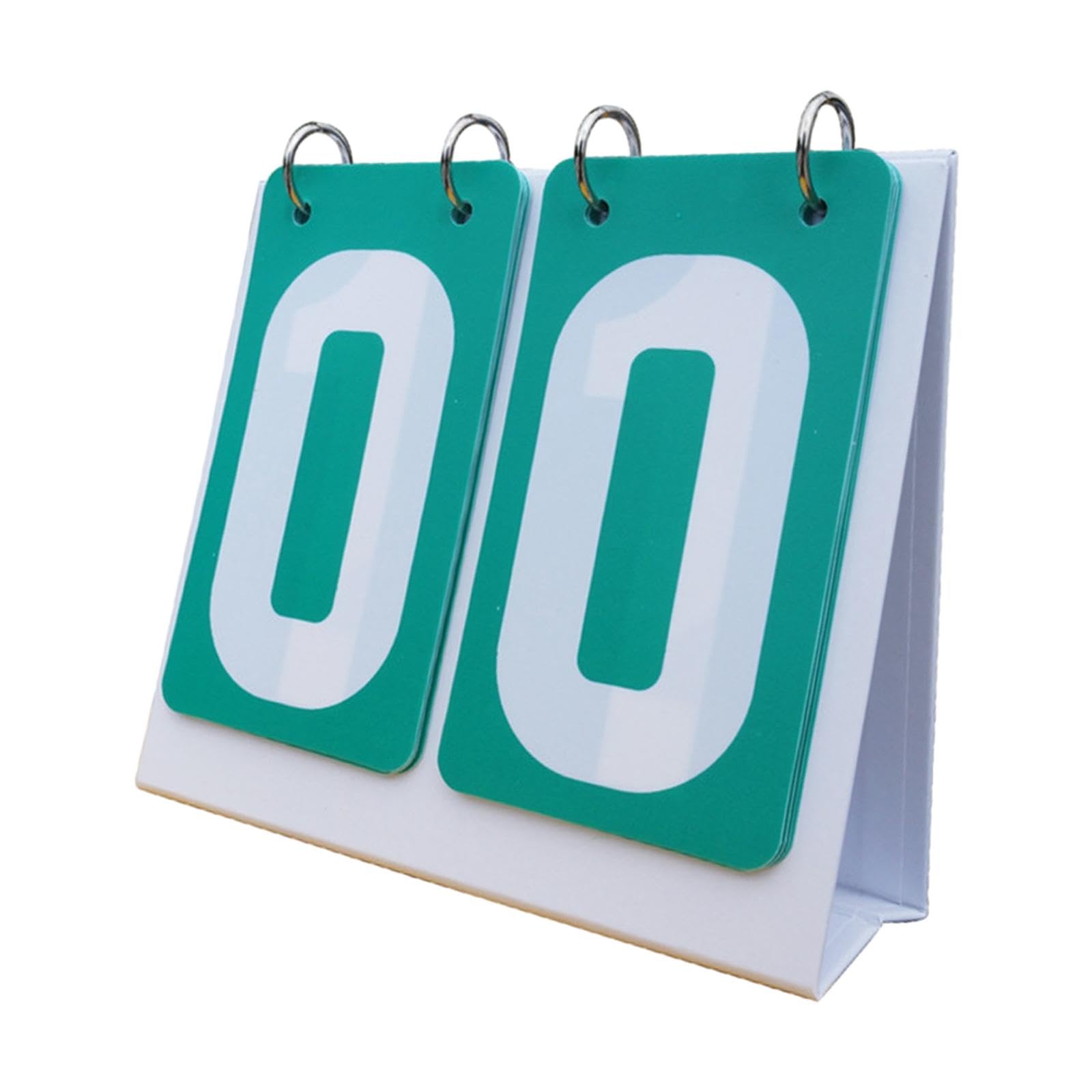 Sports Scoreboard Score Counter 2 Digit Portable Manual Score Flip Cards Scoring Board Flip Number Score Board for Baseball Football Outfoor, Green