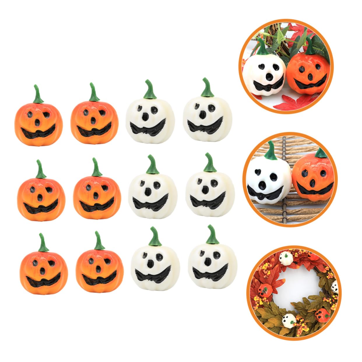 ABOOFAN 48 STK Kleine Kürbis-Ornamente Vasenfüller Dekorative Kürbisse Halloween- Dekorieren Kleiner Halloween-Blumen Künstlich Zur Dekoration Für Schaum