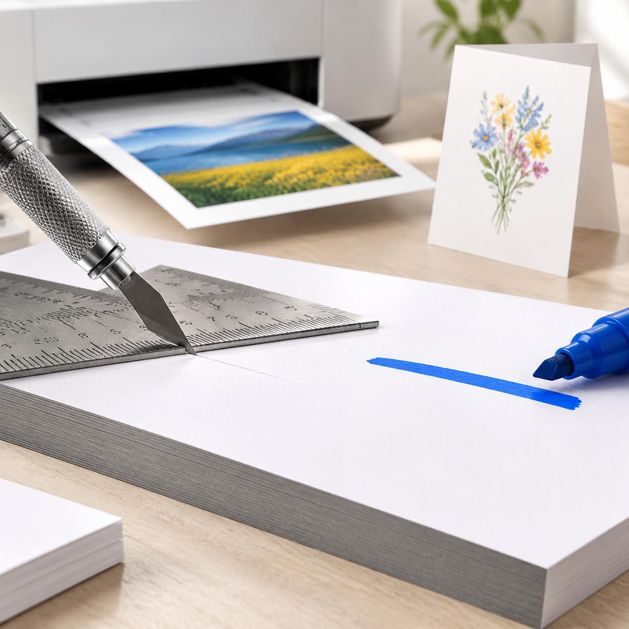 Papier Cartonné pr ssin, 250G/25 feuilles