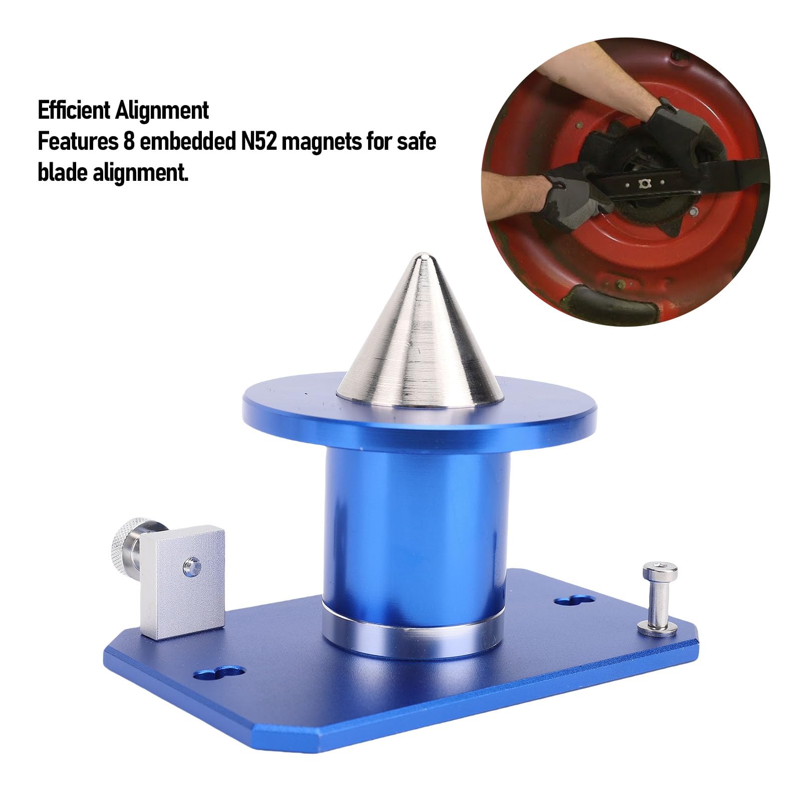 Balanceador de Cuchillas Ajustable para Montaje en Pared Material Metálico Resistente Alineación Eficiente para Propietarios y Profesionales (Blue)