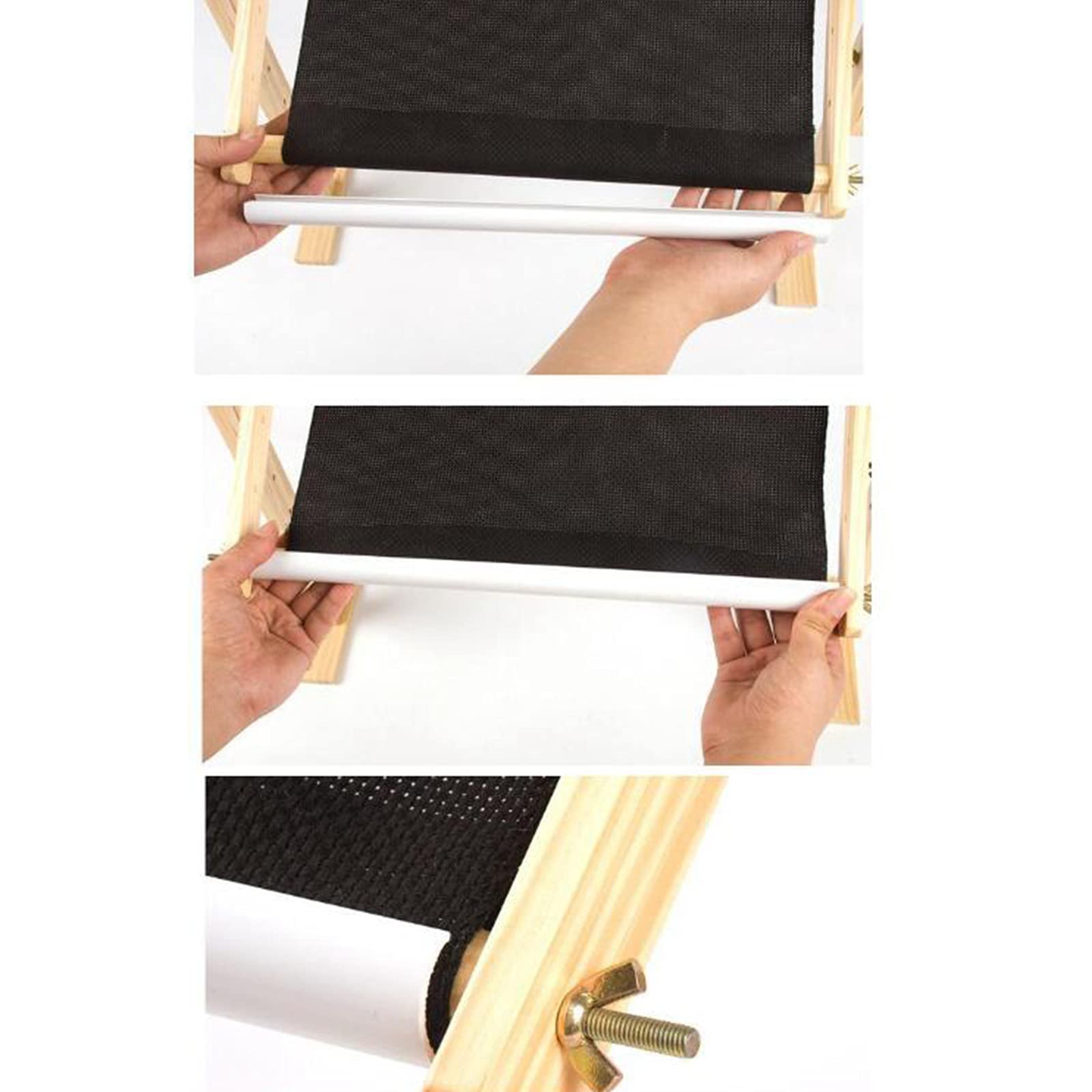 Telaio per Punto Croce, Cerchio Da Ricamo, Supporto in Legno, Accessori Regolabili per Lavori Manuali, Quilting, Ricamo, Stanza Dei Lavori Creativi, Beige