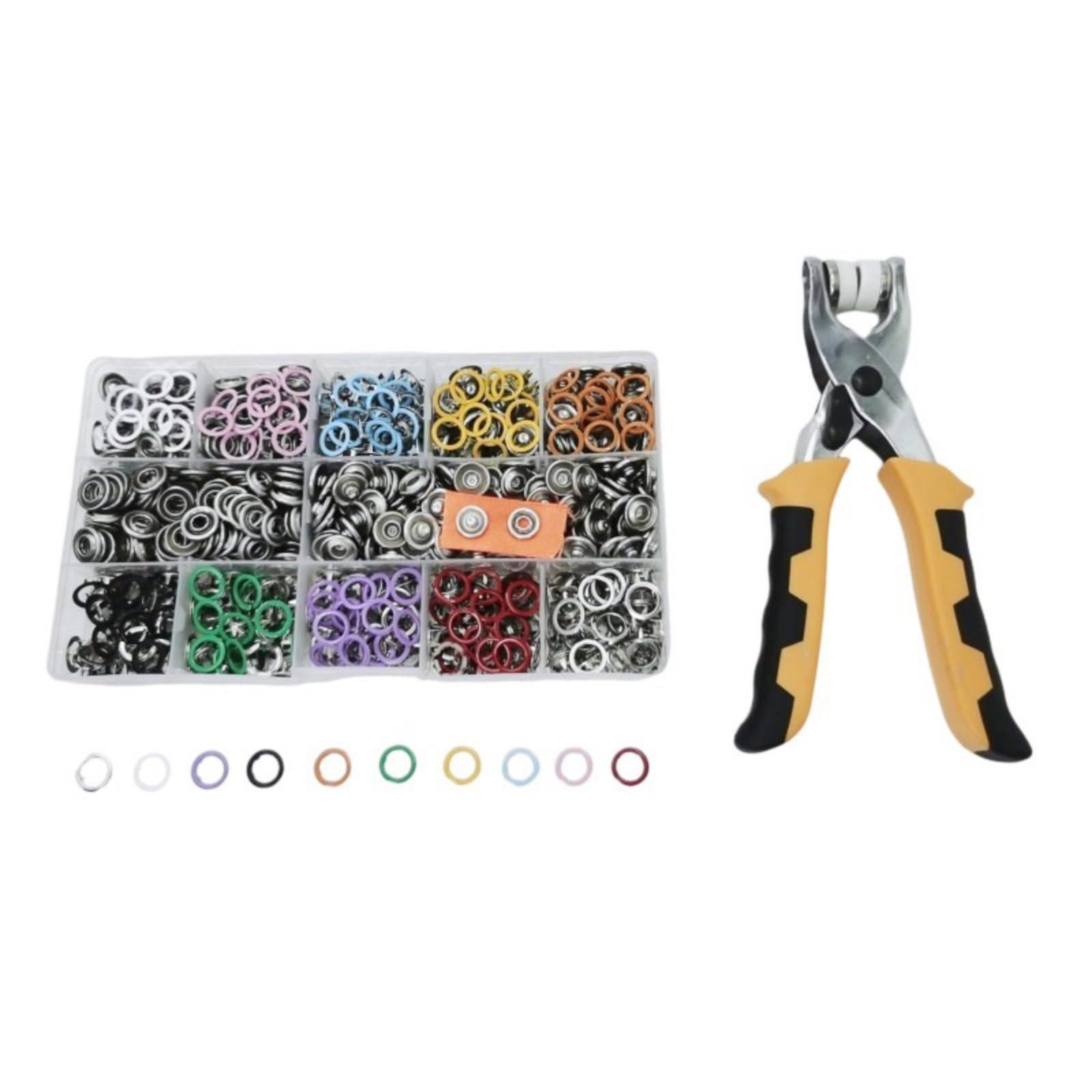 Jazuaiao 11mm Metal Fasteners with Plier for Versatilitys Use in Fashion and Leather Goods MultiPurpose Closures Button