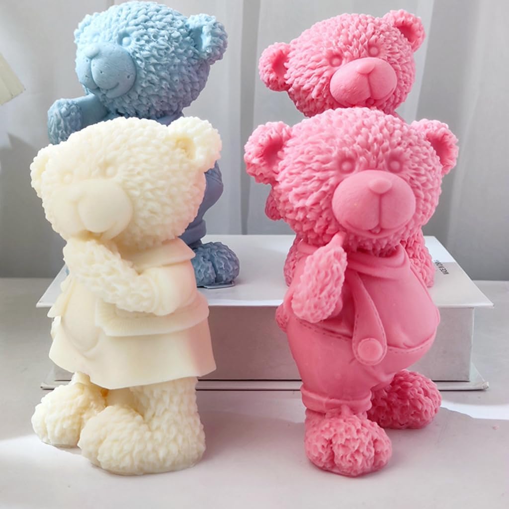 Bear Shape Silicone Mold for DIY Candle Ornaments Mould Handicraft Making Tool