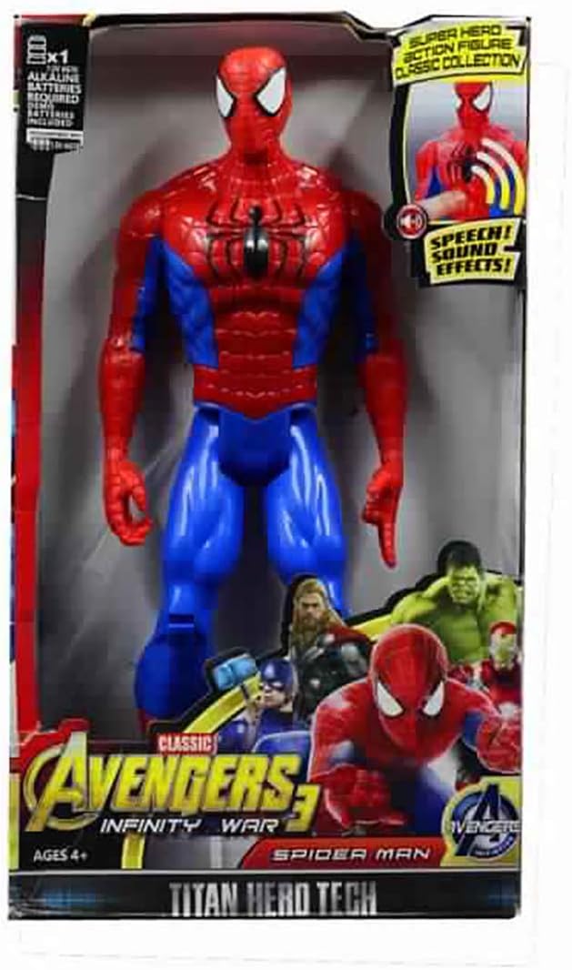 Child Comic Hero 12" Action Figure with Speech Sound Effects - Spider Hero