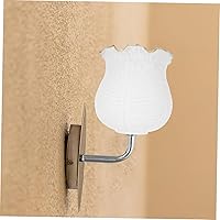 Vista 7 de Pantalla de cristal esmerilado estilo europeo con forma de flor para lámpara de araña y lámpara colgante para decoración del hogar