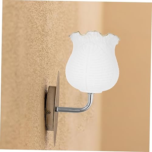 Miniatura 7 de Pantalla de cristal esmerilado estilo europeo con forma de flor para lámpara de araña y lámpara colgante para decoración del hogar