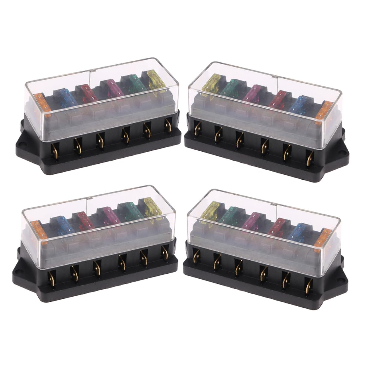 4 pezzi Portafusibili Auto Vie Kit Sostituzione per Upgrade Fuso Scatola Fusibili per Camion Facile Installazione e Durabilità Affidabile per Proprietari Veicoli