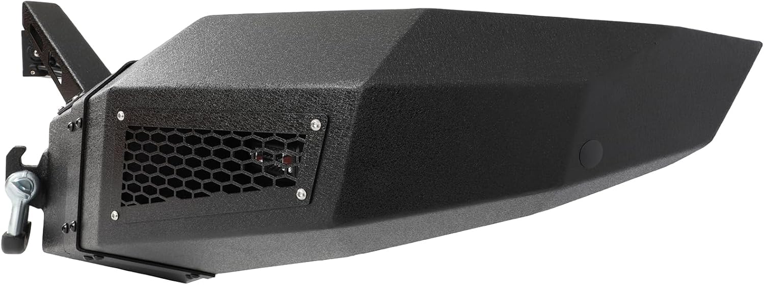 SCITOO Heavy Duty Steel Front Bumper Fit For 2016-2018 For GMC Sierra 1500 Texture Black Bumper Winch Plate & With D-Ring LED Lights