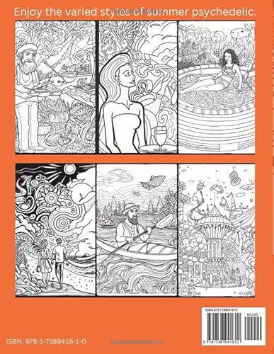 Psychedelic Patterns Of Summer Colouring Book: Art Therapy & Relaxation #TOP1