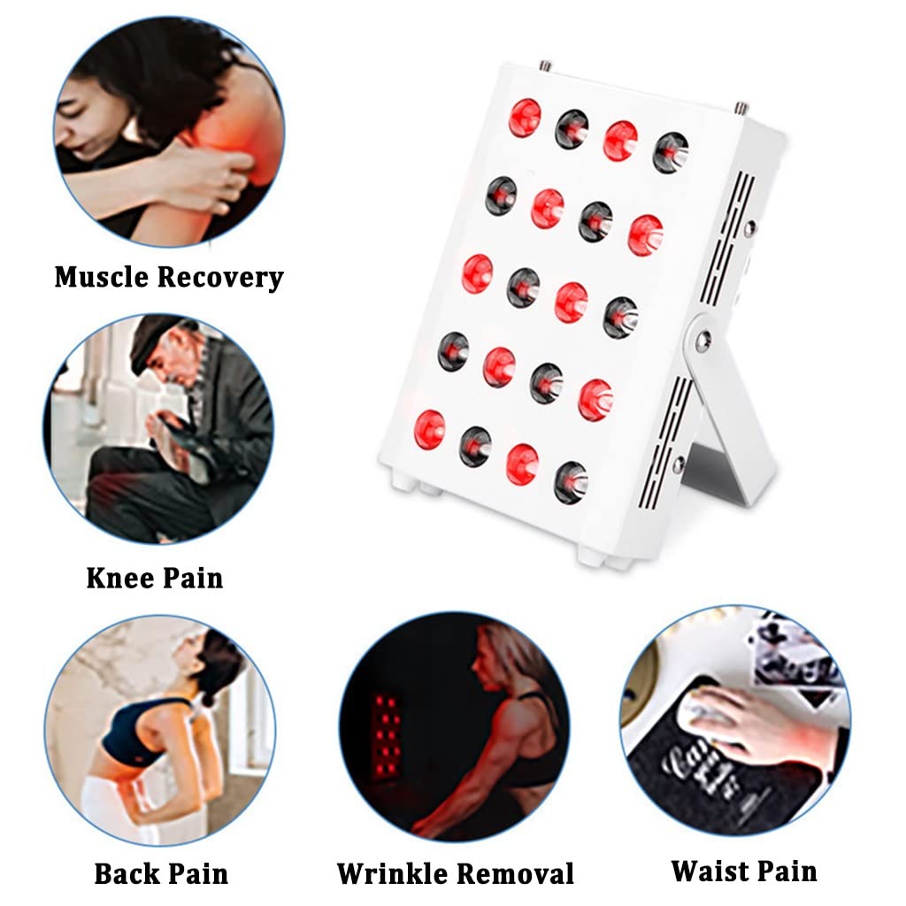 Dispositivo de Terapia de Luz Roja, Infrarrojo Rojo e Infrarrojo Cercano(660nm/ 850nm), Lámpara de Terapia de Luz LED, para Rostro, Cuerpo, Antienvejecimiento, Alivio del Dolor
