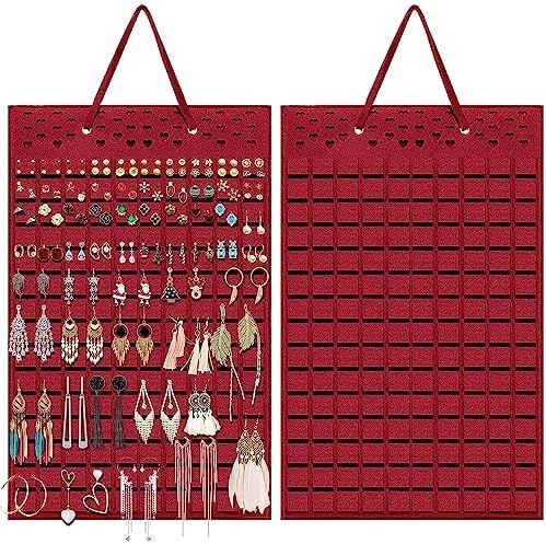 2 Sacs Filet Rangement Suspendus 42x36cm - Avec 8 Crochets & Vis - Organisation Voiture & Maison