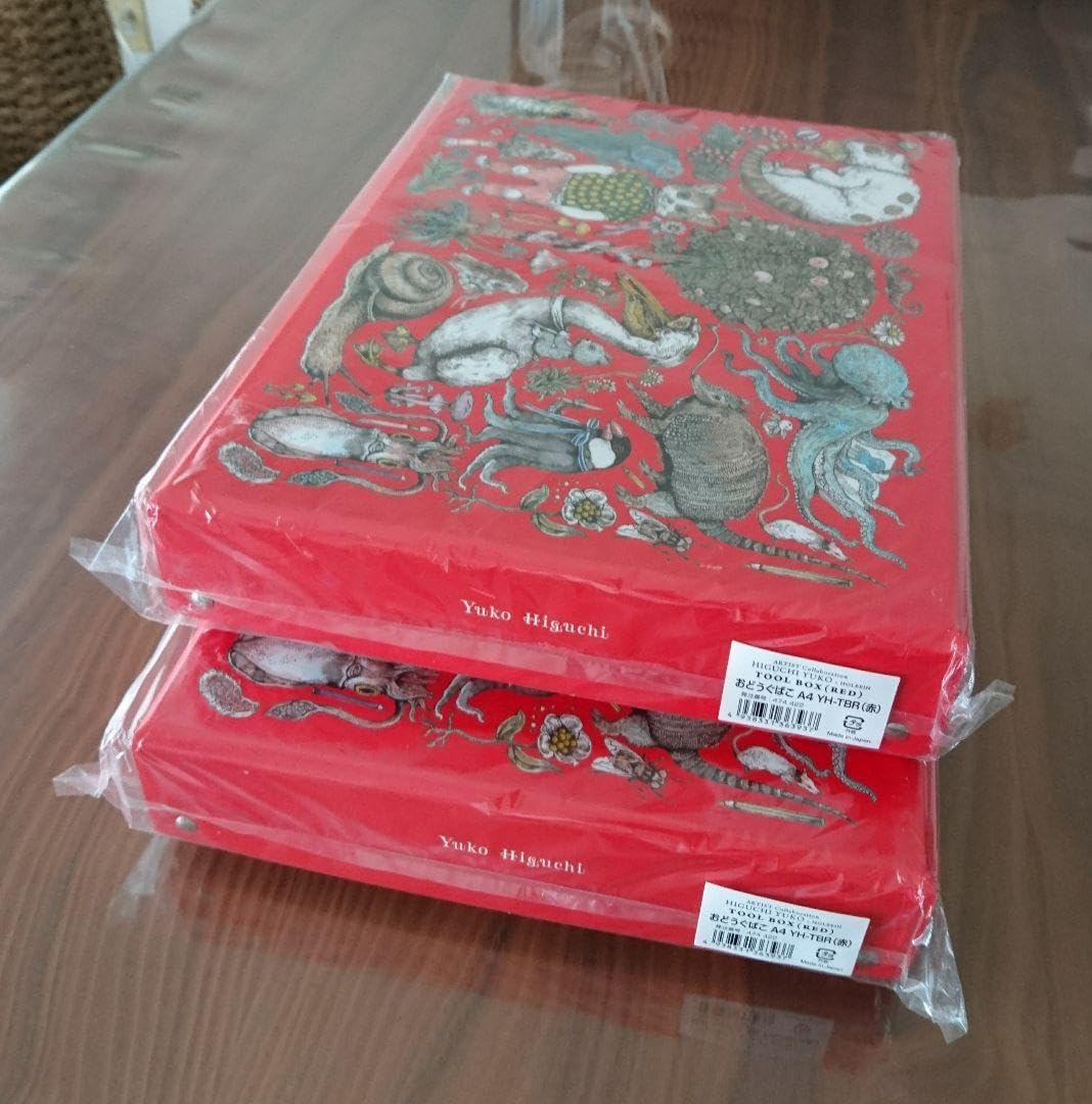 ヒグチユウコ x ホルベイン おどうぐばこ A4 赤 2個セット