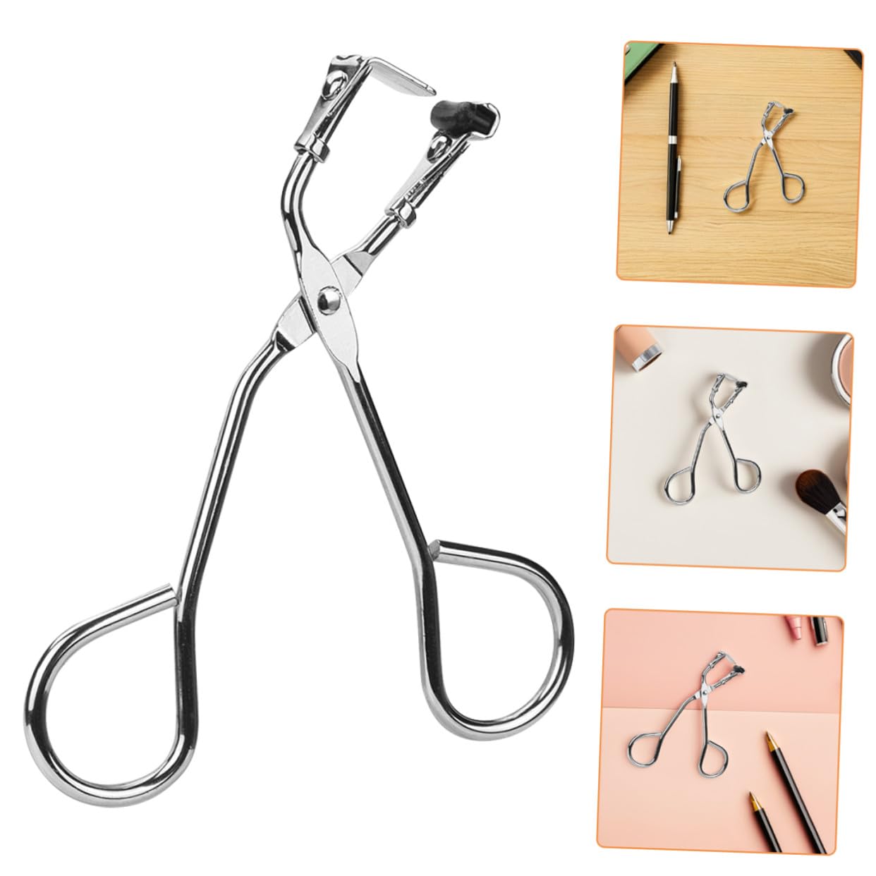 Didiseaon Rizador De Pestañas Profesional Portátil De Acero Inoxidable Dispositivo De Rizado Fácil y Preciso Para Mujeres Diseño Compacto y Multifuncional Para Maquillaje Diario
