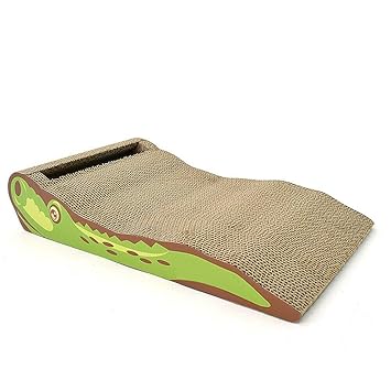 Emily Pets Scratcher Toy with ball for Cats Meow Board with a Curved Wave Design Cat Scratcher Cardboard for Kitty Furniture Savior Scratching Pad Catnip Included Couch Protector Durable Scratcher Pad Lounge Scratch Board for Feline Pet,Corrugate Cat Scratch Pad