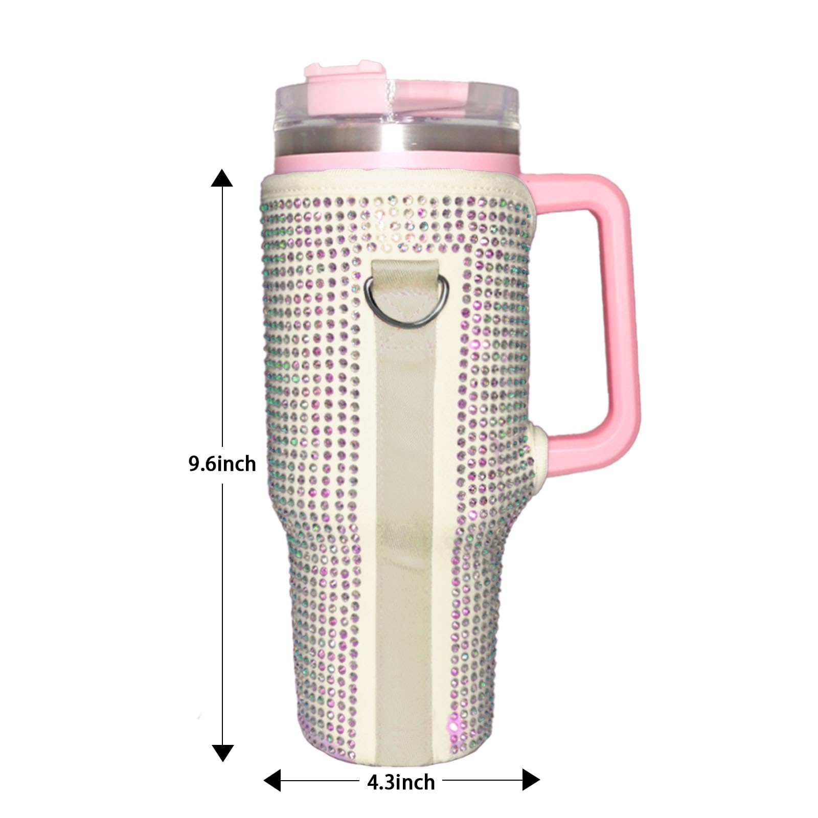 Bling Diamond Tragetasche Für Stanley Becher 1,2 L – Mit Handyfach, Kartenhalter & Verstellbarem Riemen