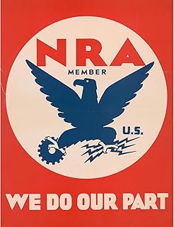 ArtDirect NRA member, we do our part (1933) Unframed Art Print Giclee Poster by Anonymous - Ready for Framing with Customization Sizes 8x10, 11x14, 15x20, 24x31, 36x47 and 46x60 inches
