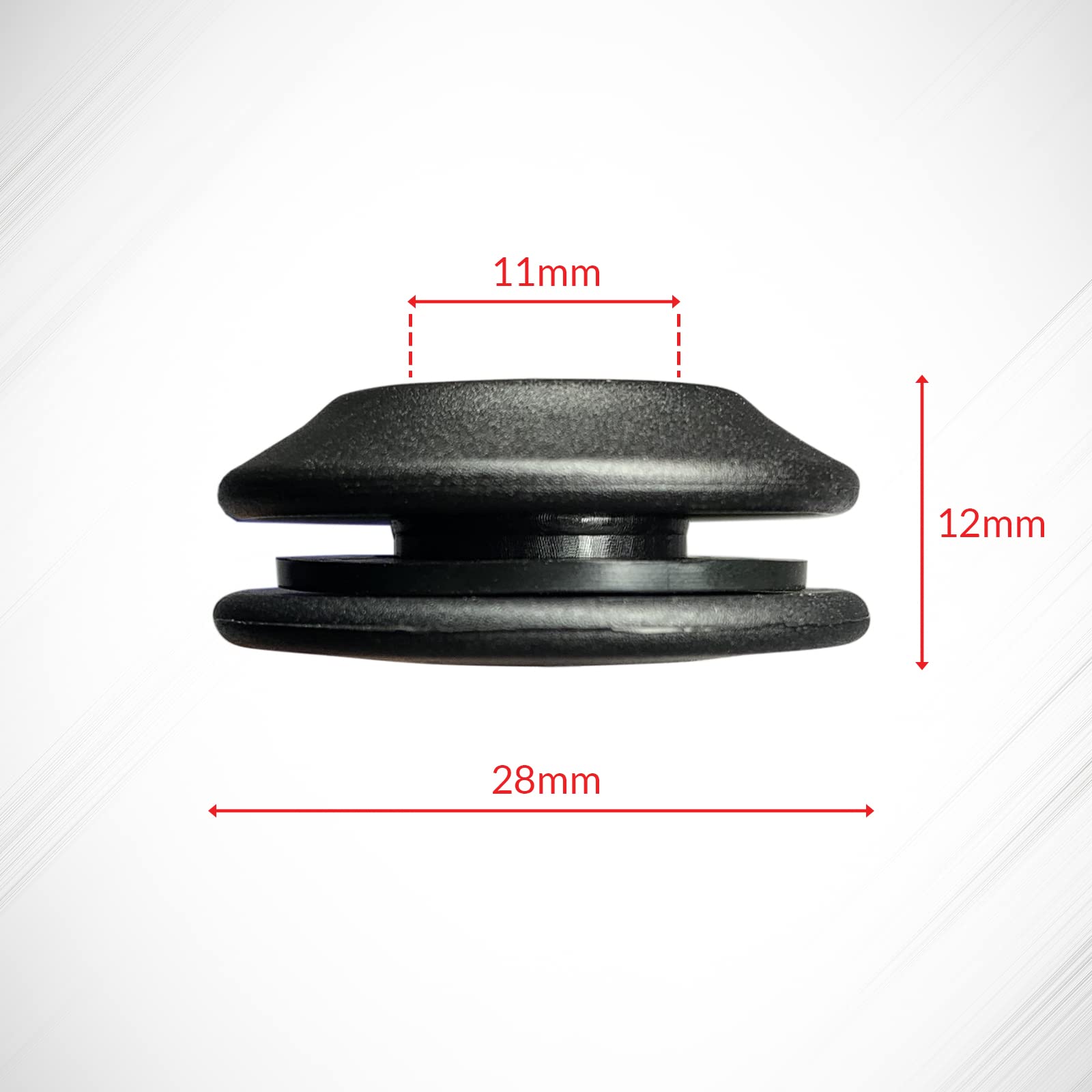 Ösen Set - 25 Stück schwarz für Planen rostfrei 28x28x12 mm Kunststoffösen für Abdeckplane Poolplane