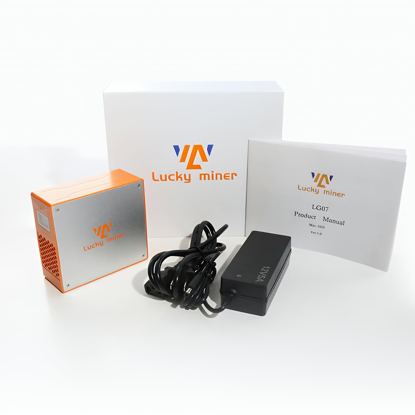 Lucky Miner LG07 Scrypt Miner per Litecoin & Dogecoin | Hardware per mining di criptovalute ad alta efficienza energetica con WiFi, basso consumo energetico (circa 25 W), design compatto per uso