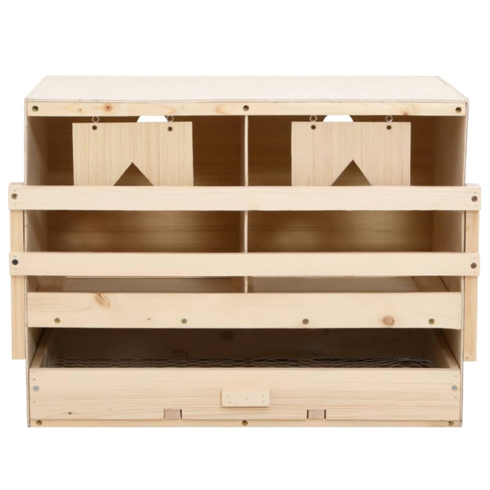 Casetta Cova per Galline 2 Scomparti 63x40x45 cm Legno di Pino,Commercio e industria,Agricoltura,Zootecnia,Incubatrici di uova-170652