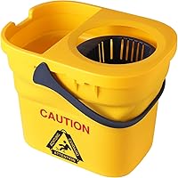 Yocada Collapsible Commercial Mop Bucket with Wringer - Portable Wheeled PP Plastic for Easy Home & Pro Cleaning
