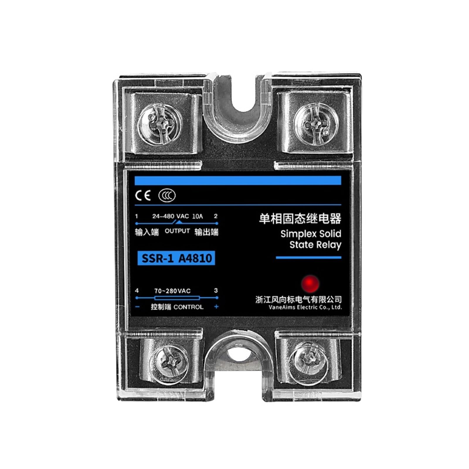 SSR-25DA SSR-40DA SSR-40AA Relè a stato solido monofase 10A 25A 40A 60A 80A 100A 120A DD DA Modulo AA for il controllo della temperatura(DC controlled DC,120A)