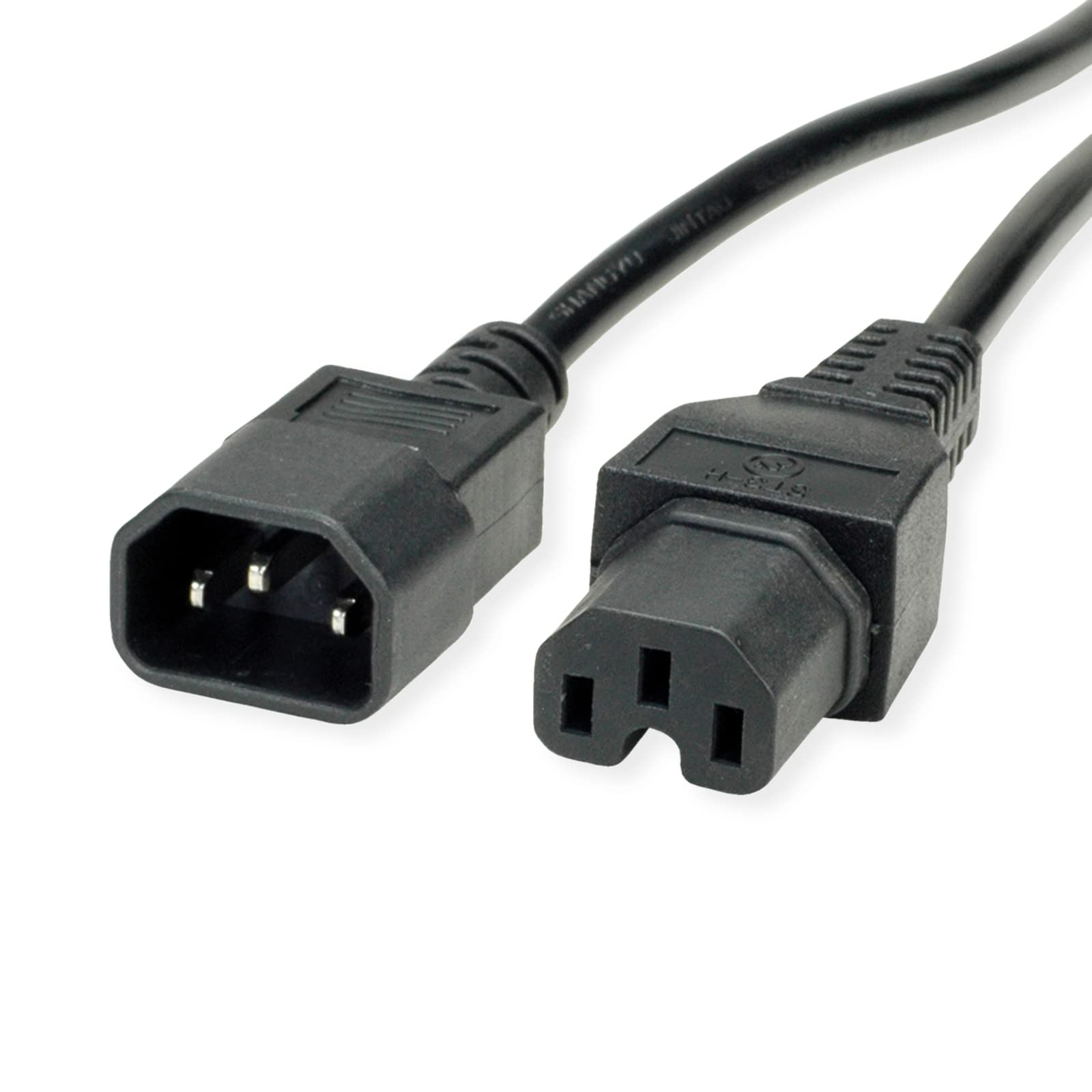 VALUE Netz-/Steckkabel IEC 60320 C14-C15, schwarz, 1,8 m