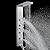 POPFLY LED Rainfall Waterfall Shower Panel Tower System, 4 Body Jets and 4 Mist Spray, 3-Function Handheld Shower, 304 Stainless Steel Shower Tower with Temp Display, Brushed