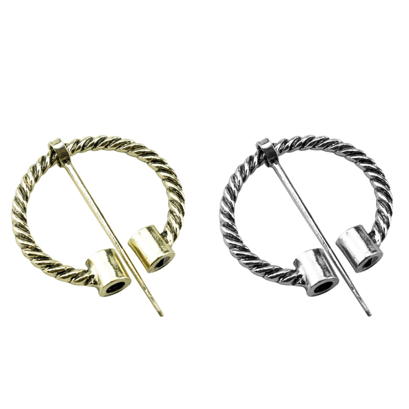 BESTYASH Retro Viking Broche Set - Middeleeuwse Sjaalspeld