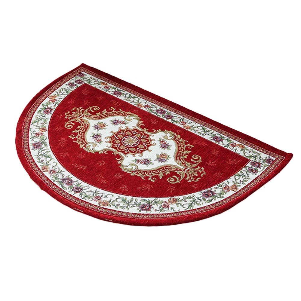 Paillasson Demi-Lune Lavable en Machine Doux Antidérapant Salle de Bain Intérieur sous Tapis de Porte, 4 Styles, 2 Tailles (Couleur : B, Taille : 50X80cm)