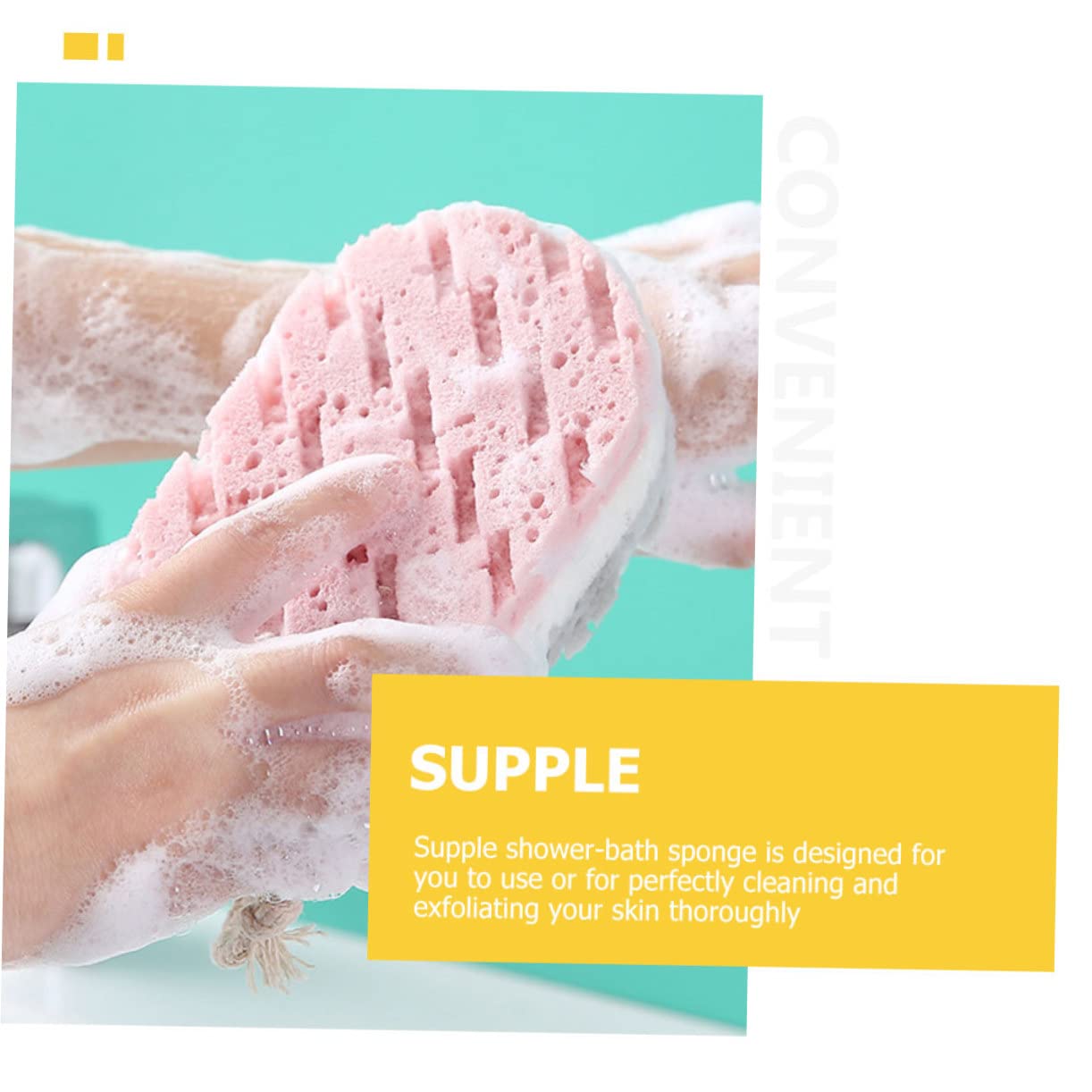 Healvian 5 Set di Spugne Esfolianti per Il Bagno per La Pulizia del Corpo per Uomini E Donne con Spazzola per 6 Pezzi*5