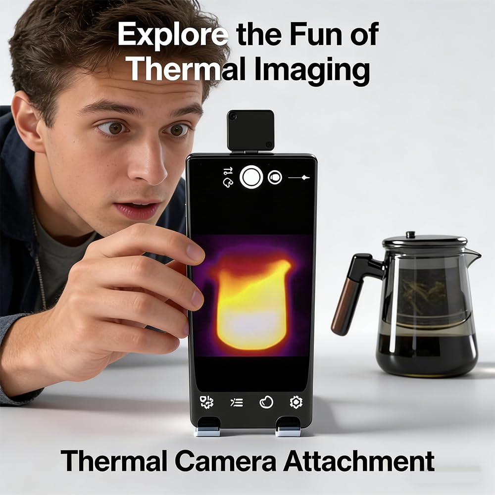TIOP02-HK Portable Infrared Thermal Imaging Camera IR Imager USB Type-C for Android Phone,-20℃-1000℃,32 X 32 Resolution