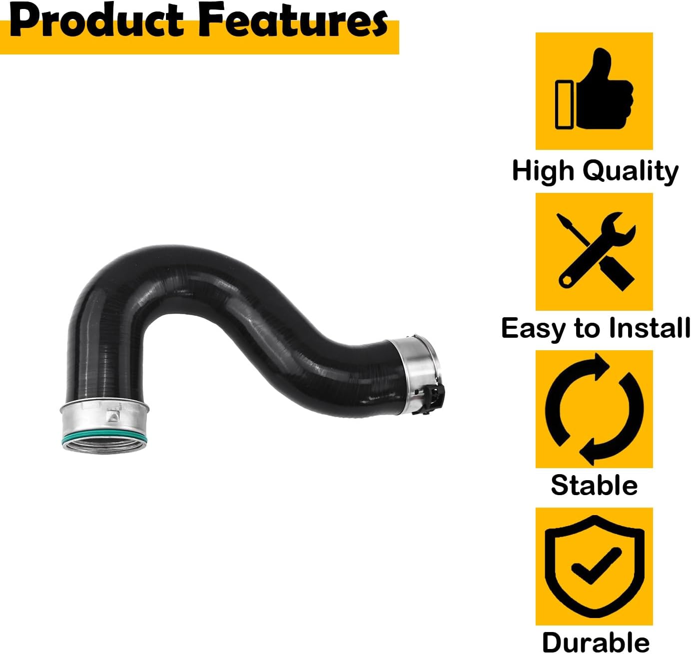 9065282582 Left Turbocharger Intercooler Hose Compatible with 2010-2021 Mercedes Sprinter 2500 3500 3500XD 3.0L V6 Diesel