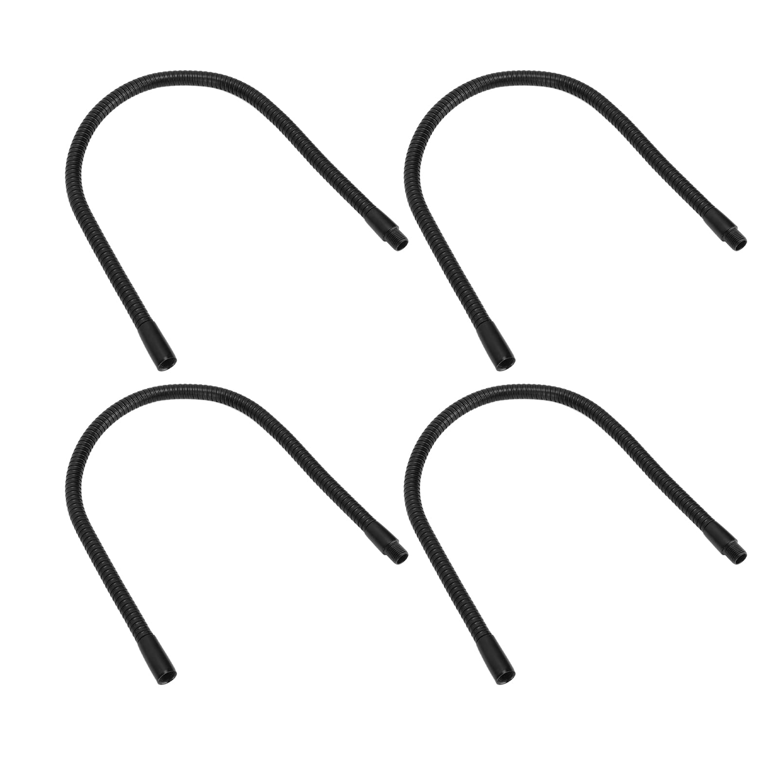 HEEPDD Tubo Flessibile per Lampada a Collo di Cigno da 4 Pezzi 10 Mm Tubo Flessibile per Lampada Regolabile Calibro Universale Raccordo per Illuminazione in Alluminio Resistente (45 cm)
