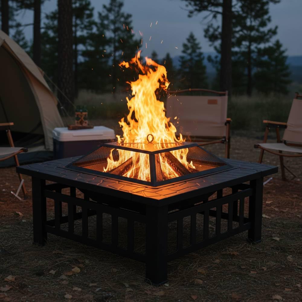 Amazon.co.jp: Bonarca ファイヤーピット fire pit 大型 卓上 焚き火台 