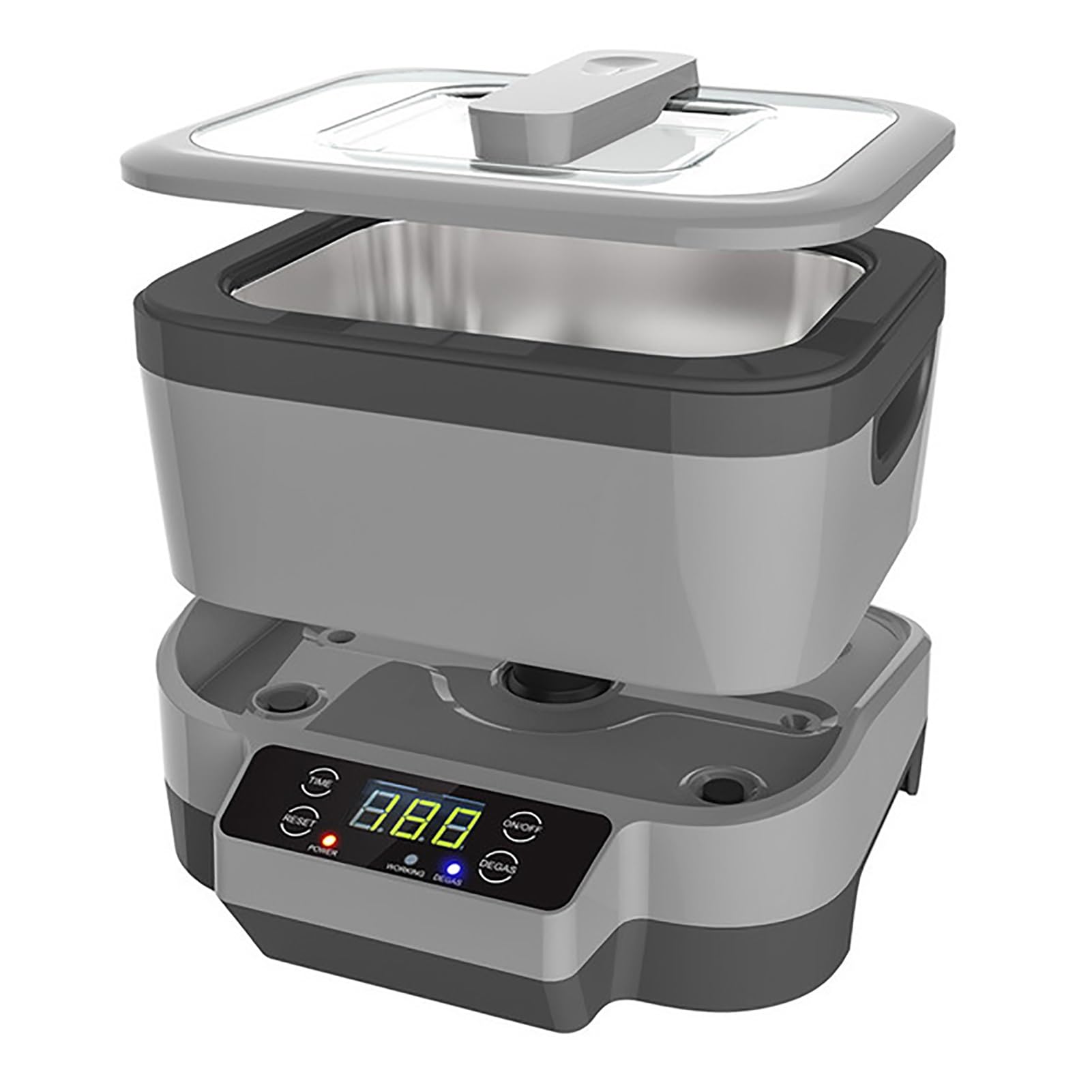 Machine de nettoyage à ultrasons PAHION 1,2L avec panier amovible et contrôle tactile