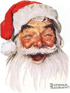 ART.COM Wall Giclee Print Santa Claus by Norman Rockwell, 12" x 16"